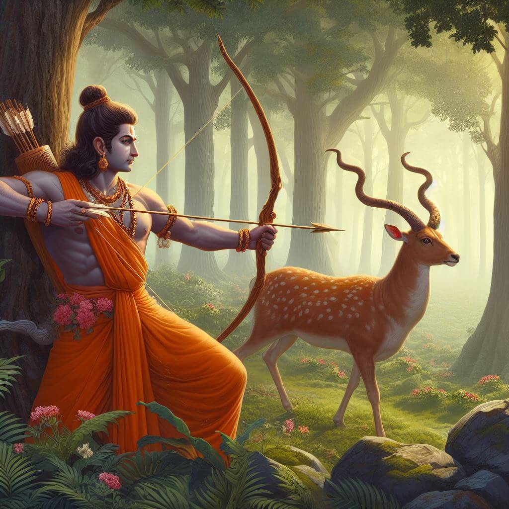 Ram ji Behind Golden Deer