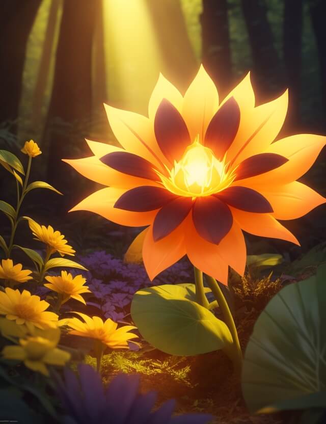 magical bright flower